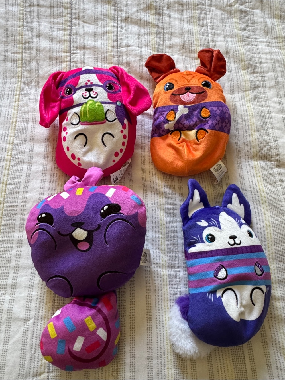Dogs vs Squirls Cute Plush Animal Set - 4 Pieces